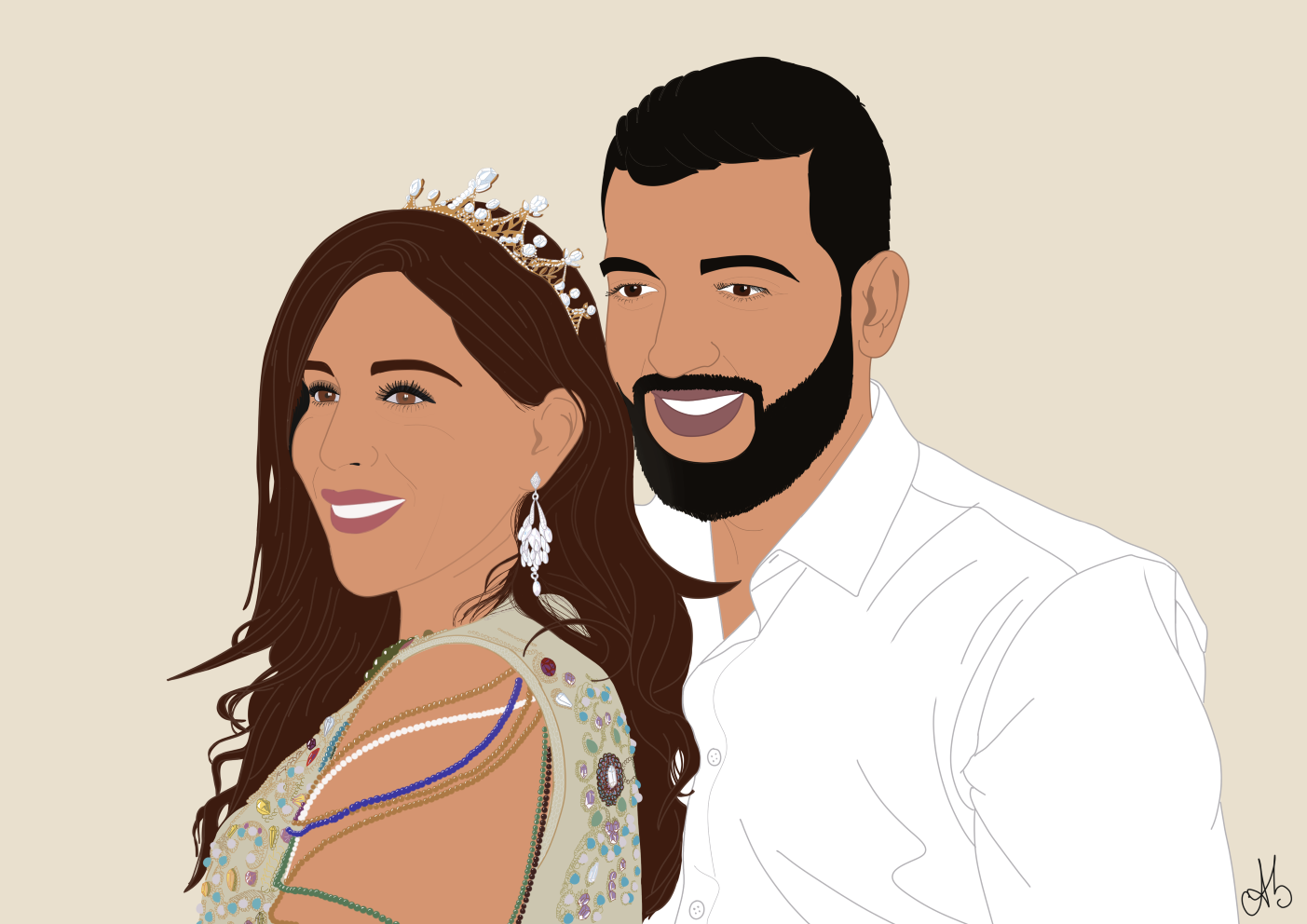10 Illustration portrait de couple