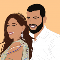 Portraits de couple illustré