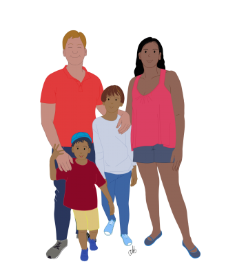 Portrait de famille illustrée