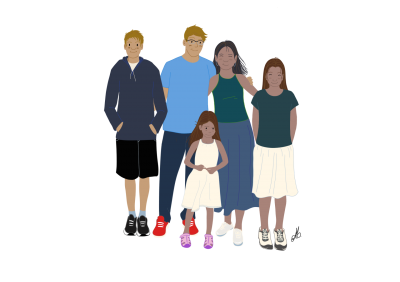 Famille illustrée